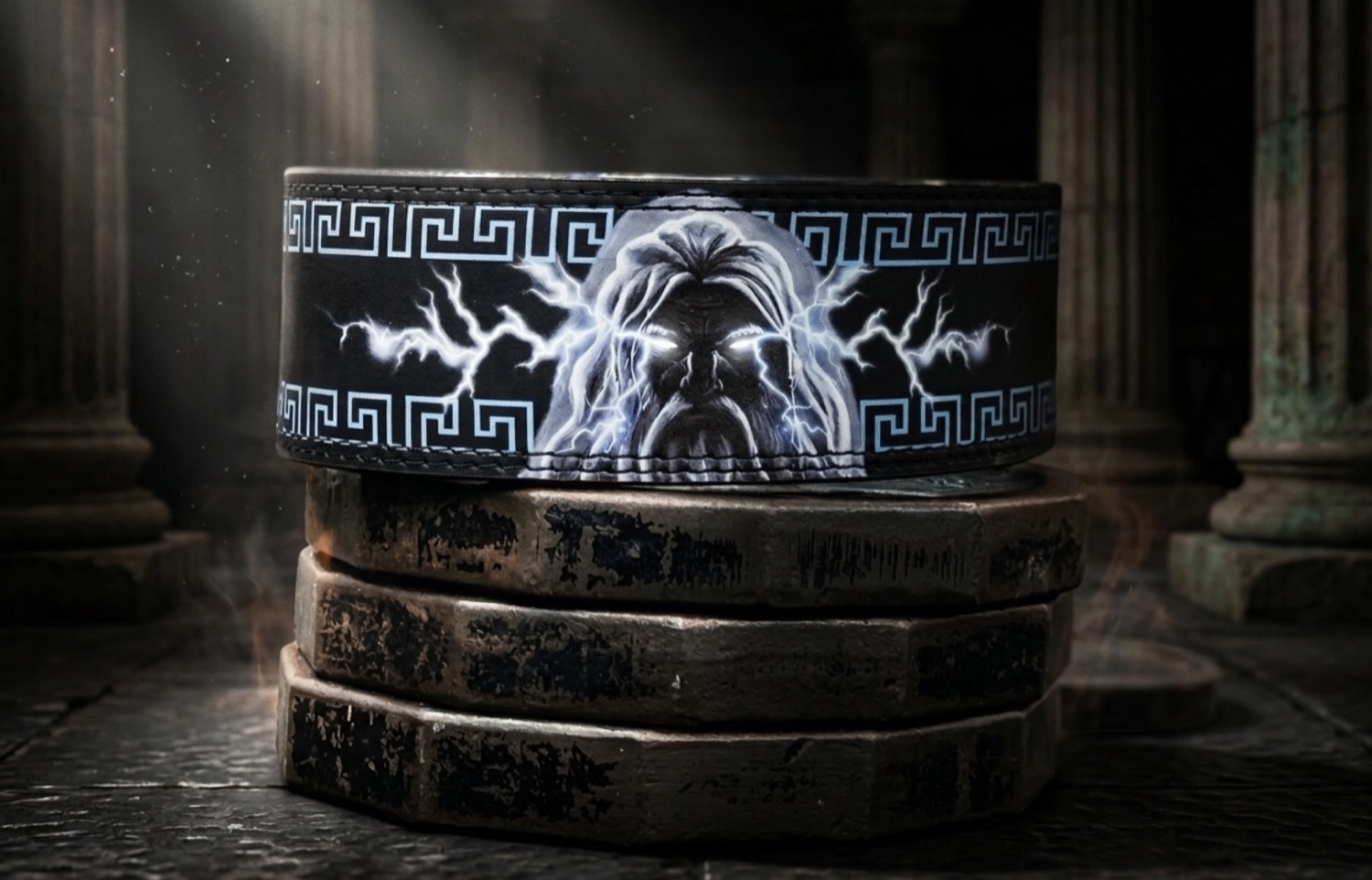 Zeus lightning graphic belt